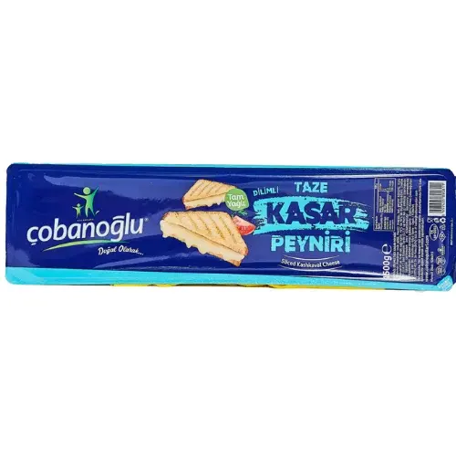 Çobanoğlu Tam Yağlı Dilimli Kaşar Peyniri ürününün görseli