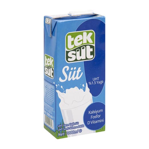 Teksüt %1,5 Yağlı Süt 1 lt ürününün görseli