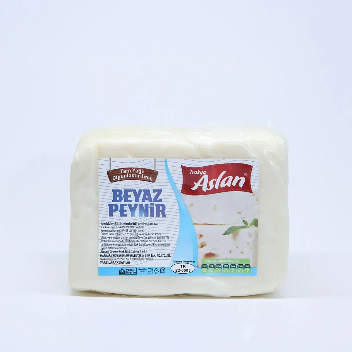Trakya Aslan Tam Yağlı İnek Beyaz Peynir ürününün görseli
