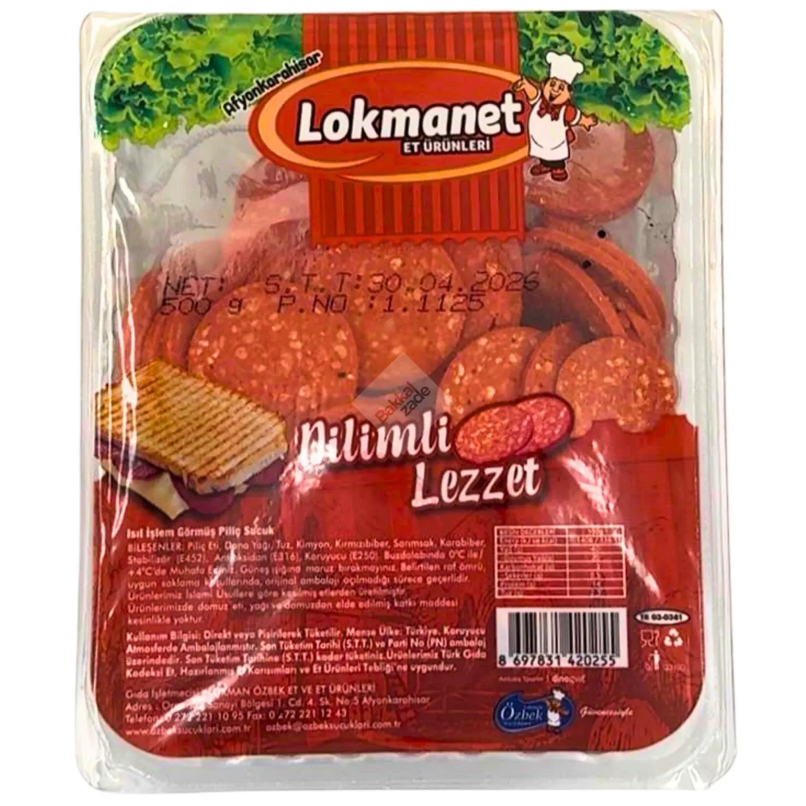 Lokman Özbek Piliç Dilimli Sucuk 500 gr ürününün görseli