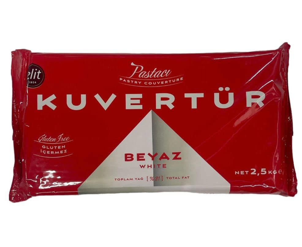 Elit Kuvertür Çikolata Beyaz ürününün görseli
