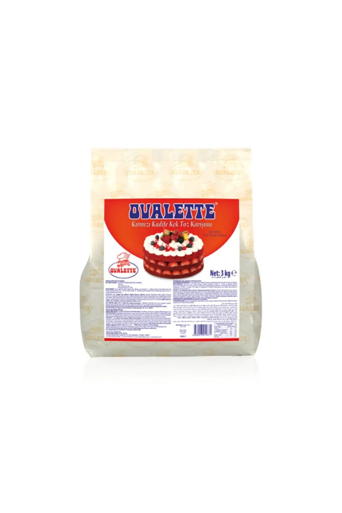 Ovalette Red Velvet Kek Toz Karışımı 3 kg ürününün görseli